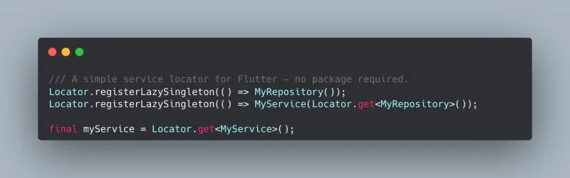 Flutter Service Locator